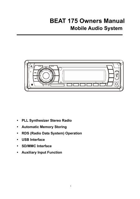 BEAT 175 Owners Manual - Connects2