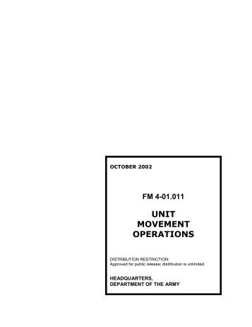 FM 4-01.011: Unit Movement Operations - BITS