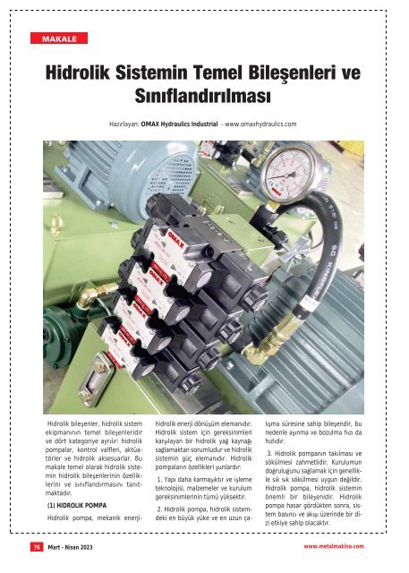 MetalMakina Dergisi Mart-Nisan 2023 Sayı260