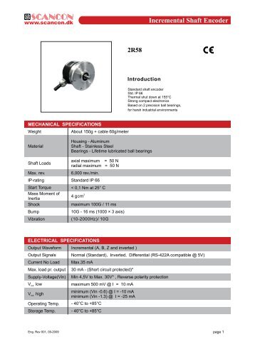 Incremental Shaft Encoder - Scancon