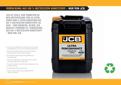 JCB Schmierstoffe