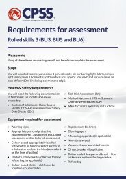 RS3 – Requirements for assessment