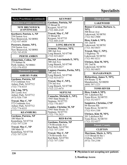 Primary Care Physicians - AmeriChoice