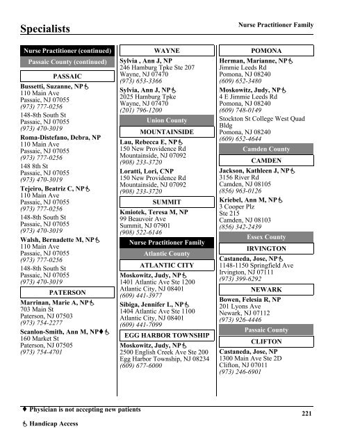 Primary Care Physicians - AmeriChoice