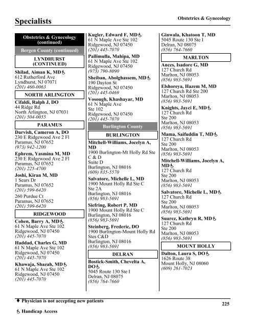 Primary Care Physicians - AmeriChoice