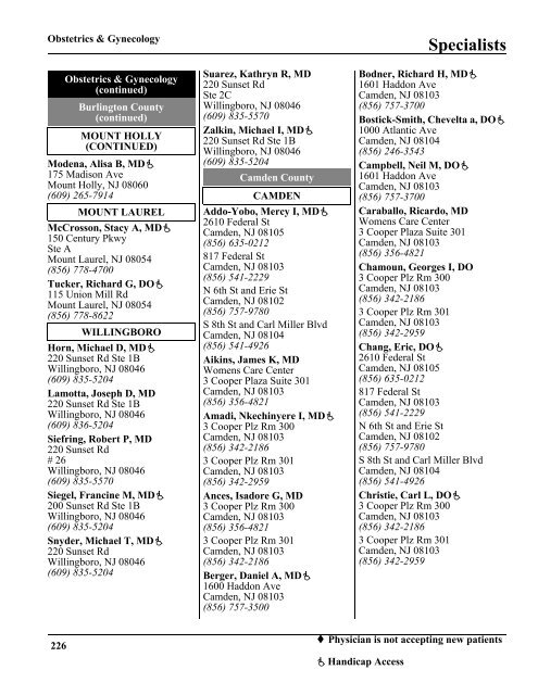 Primary Care Physicians - AmeriChoice