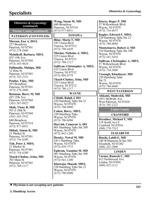 Primary Care Physicians - AmeriChoice