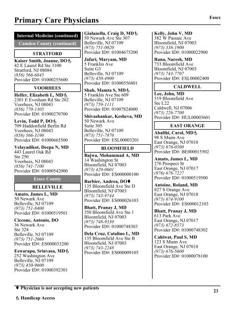 Primary Care Physicians - AmeriChoice