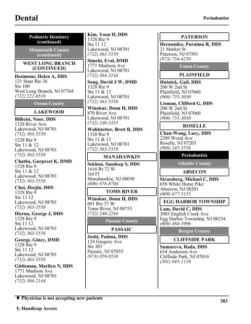 Primary Care Physicians - AmeriChoice