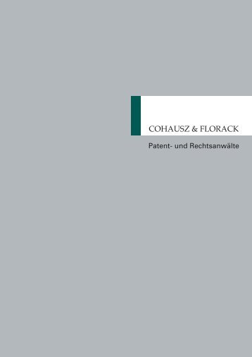 Firm Brochure - Cohausz & Florack