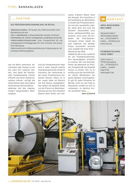 Artikel als PDF - ARKU Maschinenbau GmbH