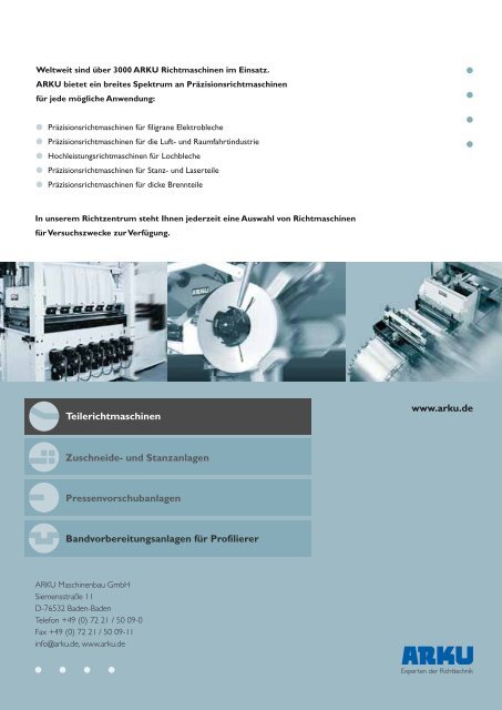 Artikel als PDF - ARKU Maschinenbau GmbH