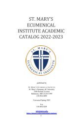 Ecumenical Institute Catalog 2022-2023