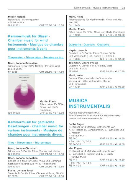 2012/13 - bei Hug Musikverlage