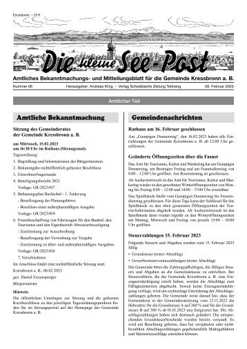 22.03.2023 Die kleine See-Post