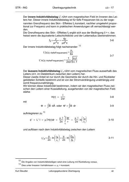 Leitungsgebundene Übertragung - steudler