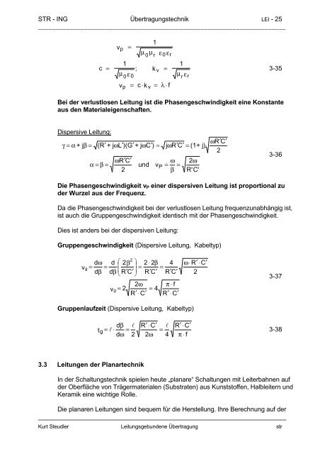 Leitungsgebundene Übertragung - steudler