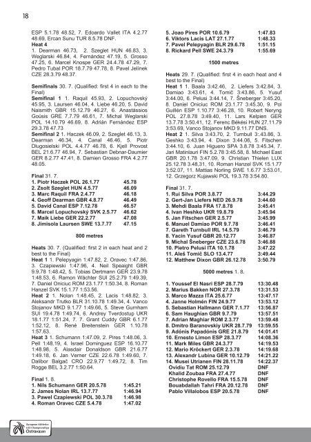 Statistics Handbook - European Athletics