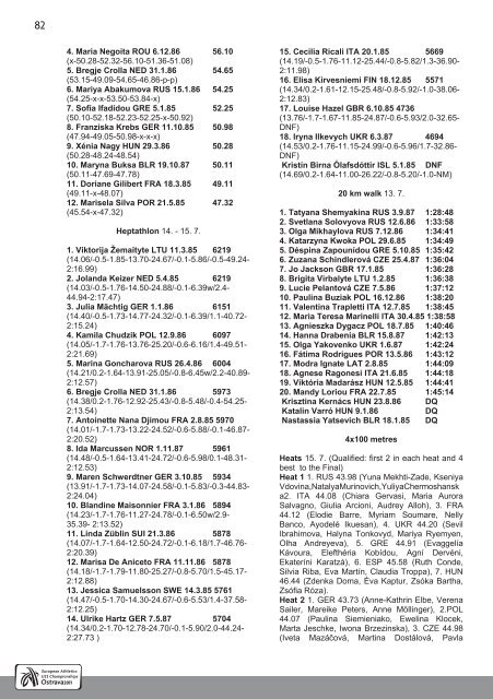 Statistics Handbook - European Athletics