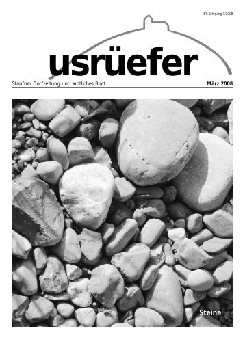 1. Ausgabe März [PDF, 3.56 MB] - Staufen