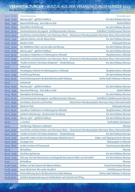 Gaesteprogramm - Das Blaue Land 2023 