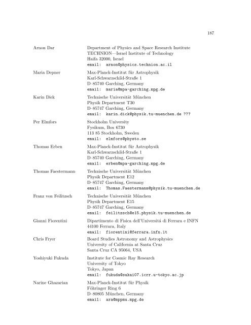 Proc. Neutrino Astrophysics - MPP Theory Group