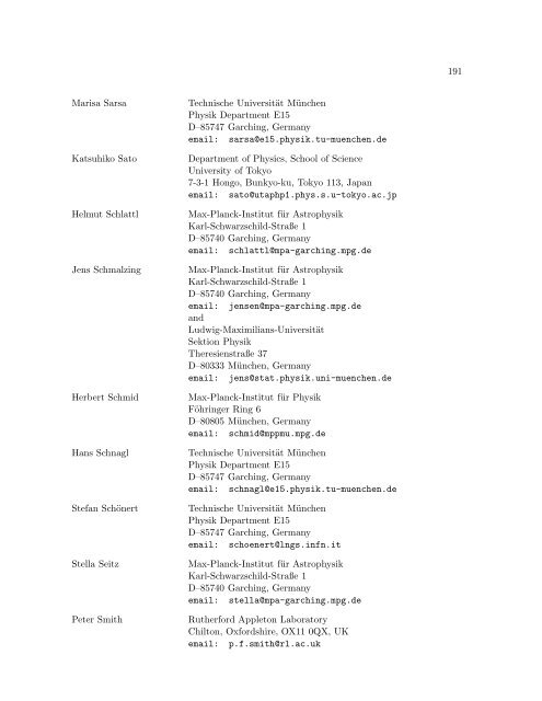 Proc. Neutrino Astrophysics - MPP Theory Group