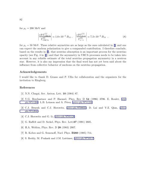 Proc. Neutrino Astrophysics - MPP Theory Group