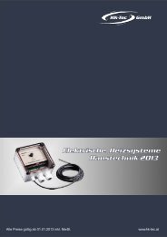 Elektrische Heizsysteme Haustechnik 2013 - HK-Tec