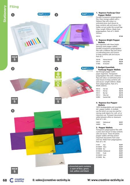 Creative Activity Stationery & Copy Book Brochure 2023 EUR