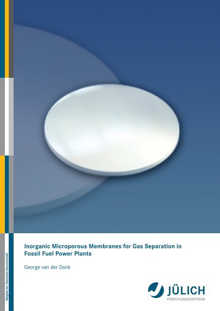 Inorganic Microporous Membranes for Gas Separation in Fossil Fuel ...