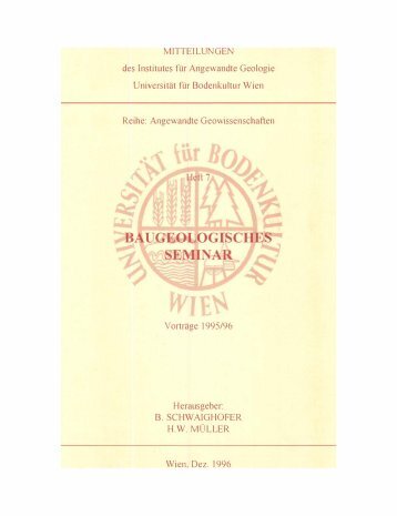 MITTEILUNGEN des Institutes für Angewandte Geologie ... - Boku