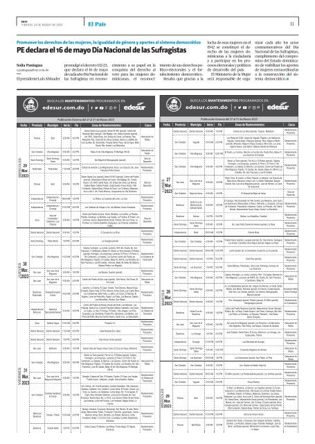 Edición impresa, viernes 24 de marzo de 2023