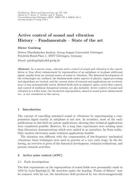 Oscillations, Waves, and Interactions - GWDG