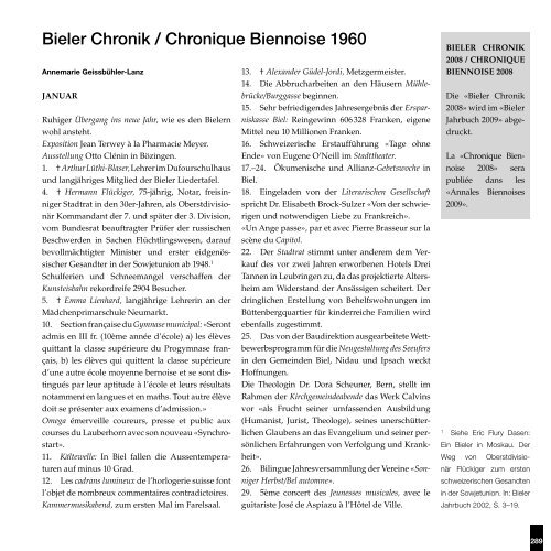 Bieler Chronik, 1960 (pdf, 123kB) - Stadtbibliothek Biel