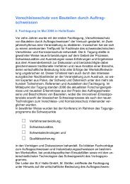 Verschleissschutz von Bauteilen durch Auftrag- schweissen - ISO ...