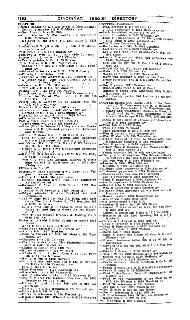 CINCINNATI 1930^31 DIRECTORY - Virtual Library of the Public