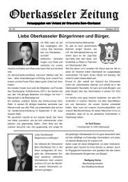 Oberkasseler Zeitung - Verband der Ortsvereine Bonn-Oberkassel