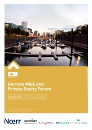 German M&A and Private Equity Forum - Mergermarket