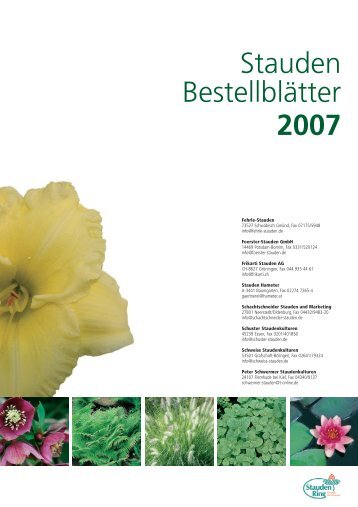 Stauden Bestellblätter 2007 - Stauden Ring