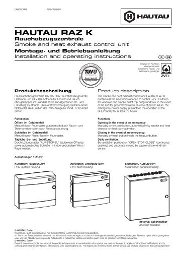 HAUTAU RAZ K Rauchabzugszentrale - HAUTAU GmbH