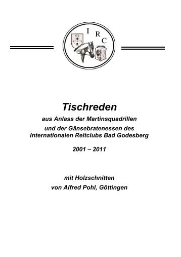 Tischreden 2001-2011 - Internationaler Reitclub Bad Godesberg eV