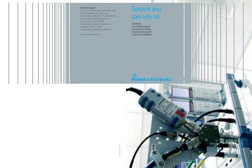 R&S Service you can rely on - Rohde & Schwarz