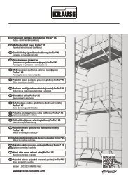 Aufbau- und Verwendungsanleitung für Krause Fahrgerüst ProTec XS