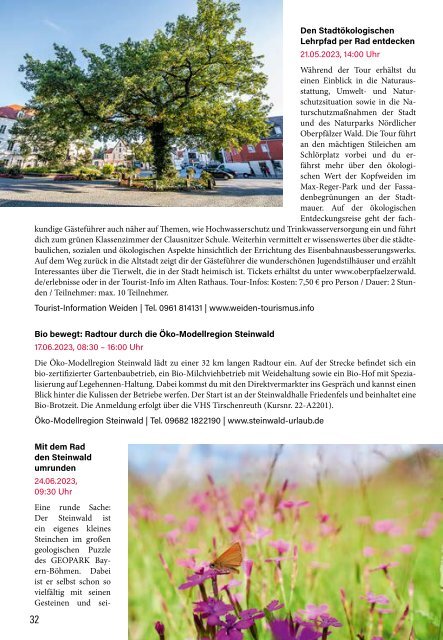 Freizeitmagazin Oberpfälzer Wald Frühling 2023