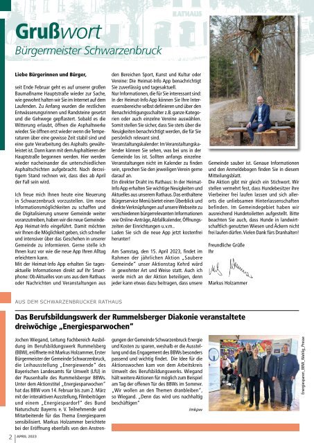 Mitteilungsblatt Schwarzenbruck - April 2023