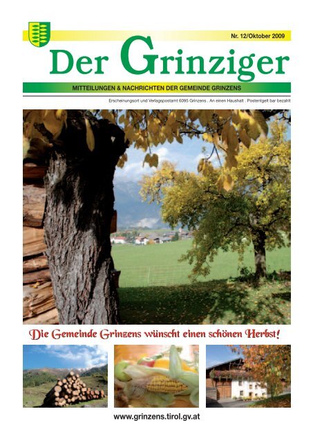 Der Grinziger - Gemeinde Grinzens - Land Tirol