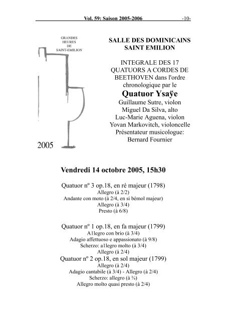 Vol. 59: Saison 2005-2006 - 1 -