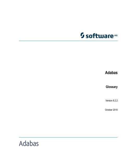 Adabas Glossary - Software AG Documentation
