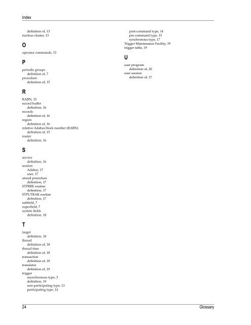 Adabas Glossary - Software AG Documentation